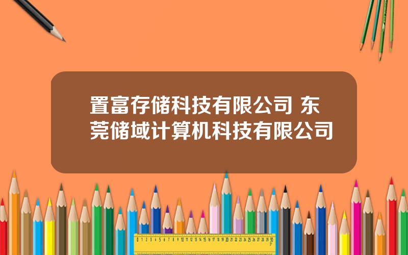 置富存储科技有限公司 东莞储域计算机科技有限公司